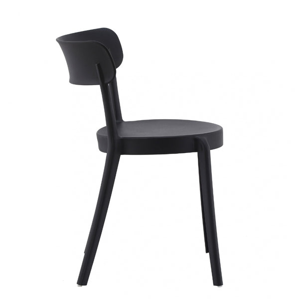OUTLET Black Plastic Bistro Dining Chair