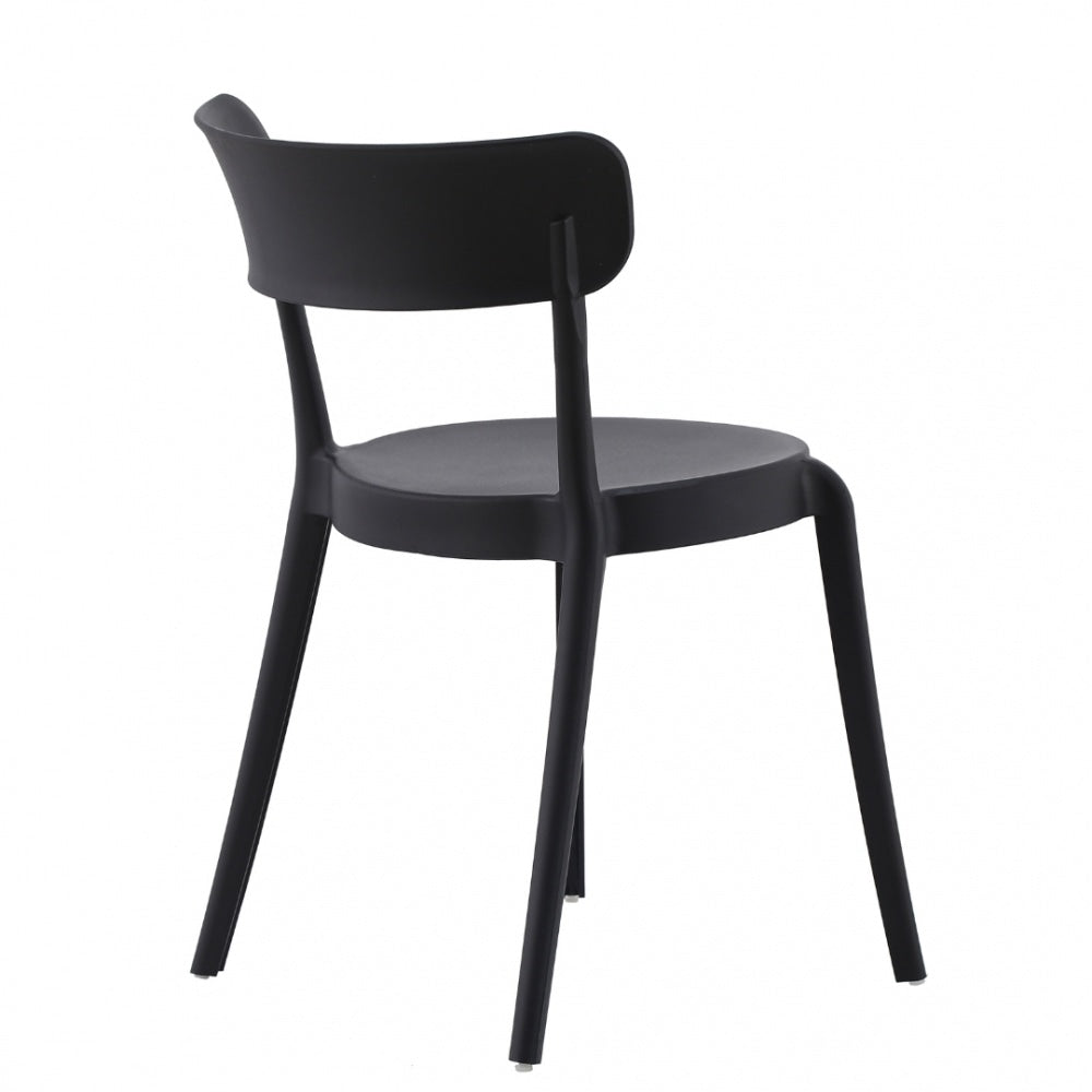 OUTLET Black Plastic Bistro Dining Chair