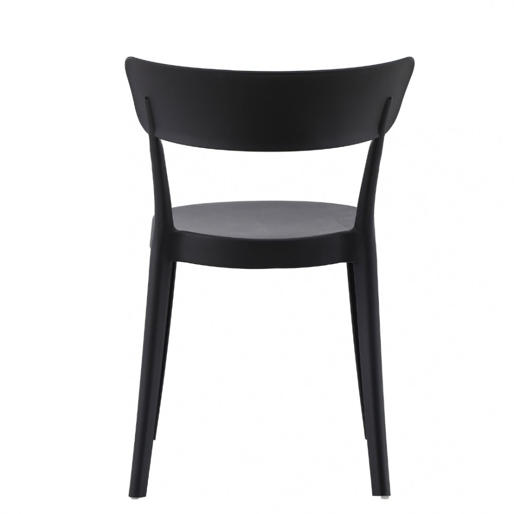 OUTLET Black Plastic Bistro Dining Chair