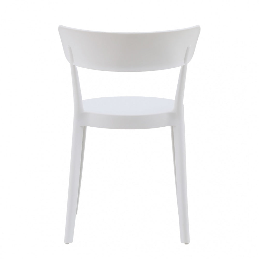 White Plastic Bistro Dining Chair