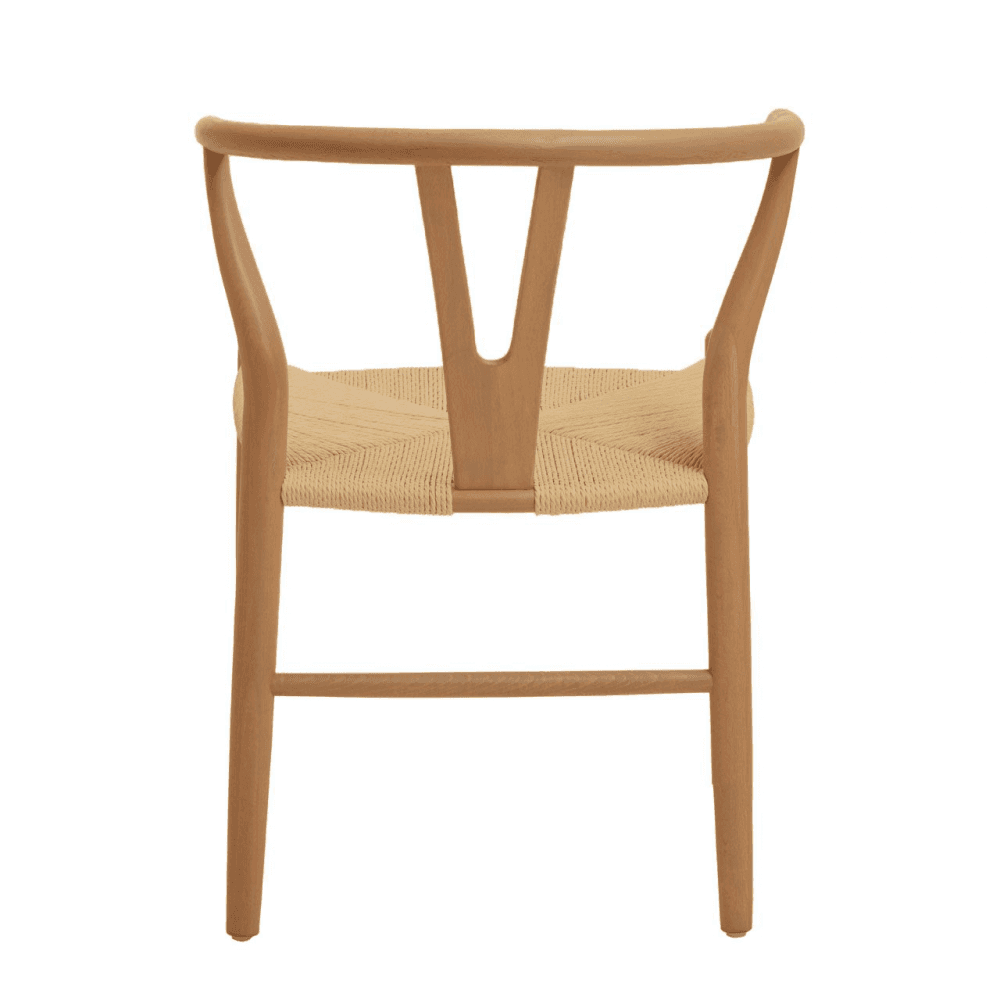 Wishbone Beechwood And Natural Hemp Weave Dining Chair