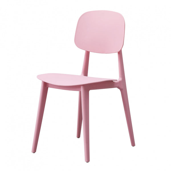 OUTLET Oslo Baby Pink Plastic Dining Chair