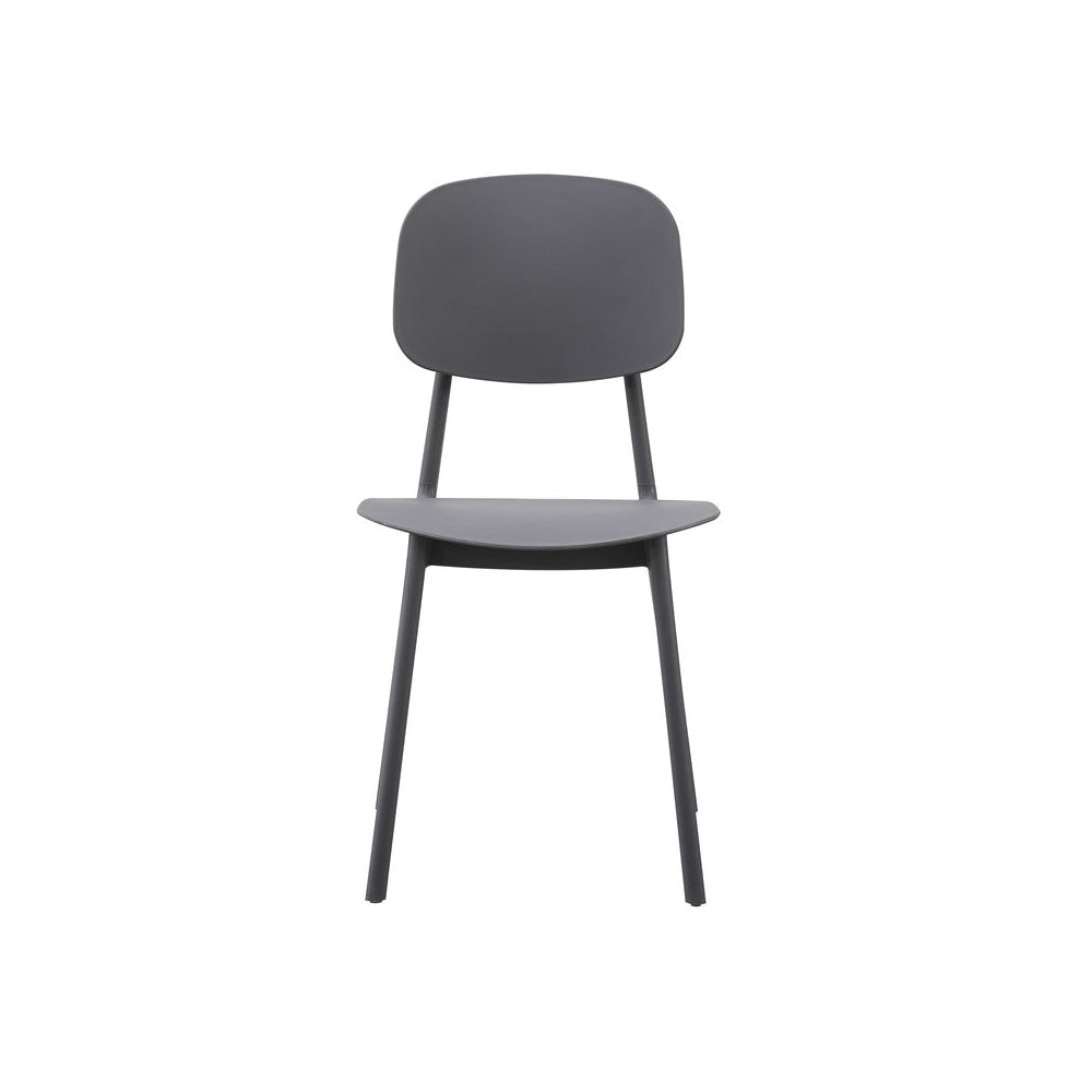 Oslo Dark Grey Plastic Dining Chair