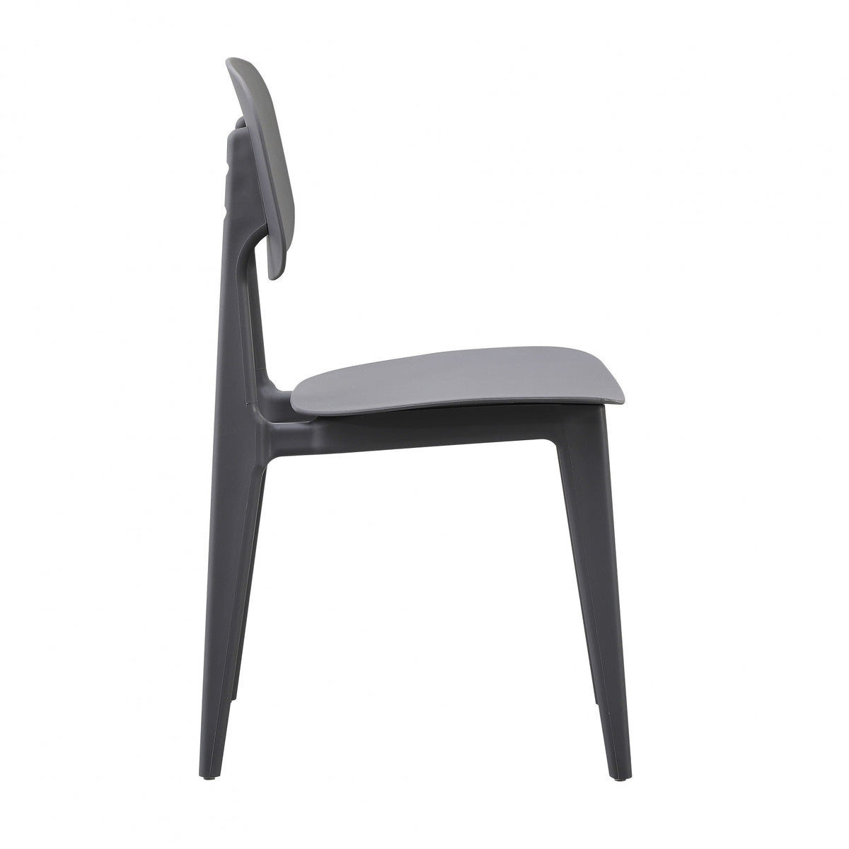 Oslo Dark Grey Plastic Dining Chair