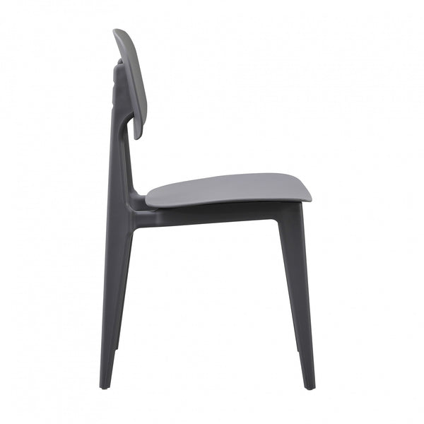 Oslo Dark Grey Plastic Dining Chair