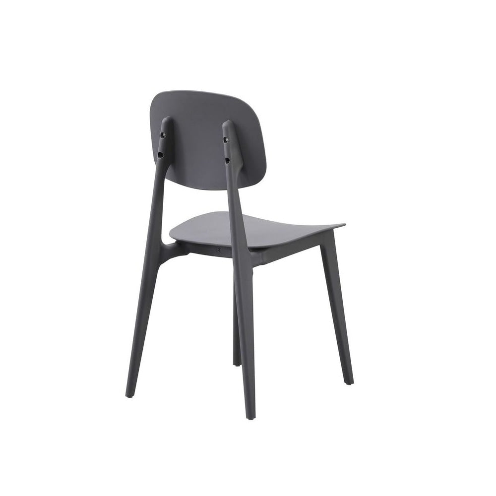 Oslo Dark Grey Plastic Dining Chair