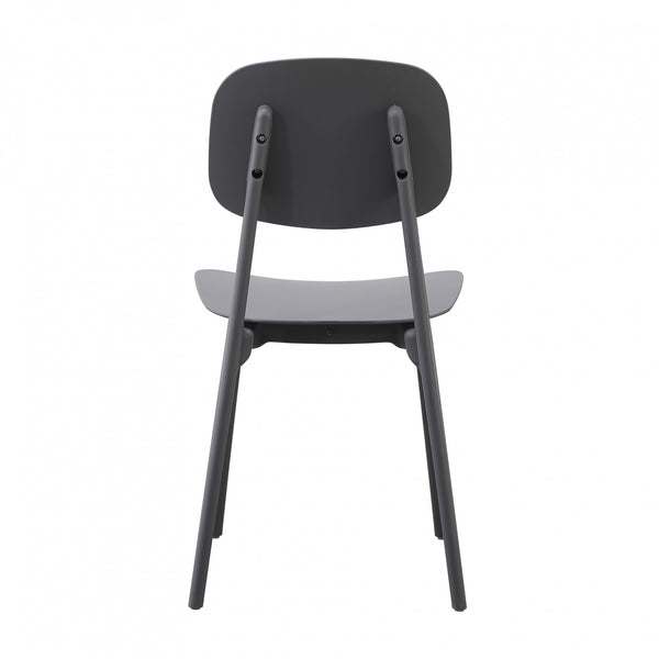 Oslo Dark Grey Plastic Dining Chair