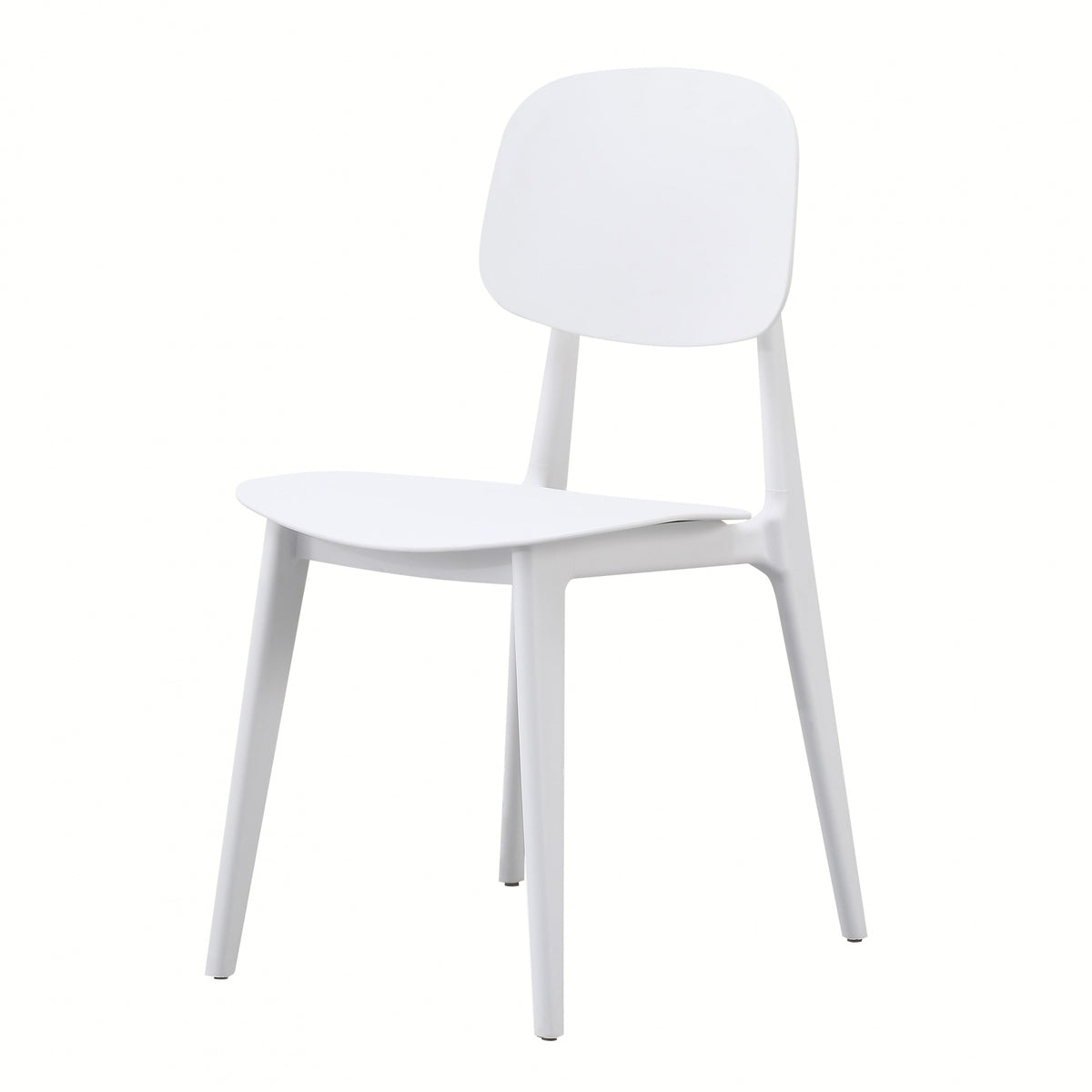 Oslo White Plastic Dining Chair