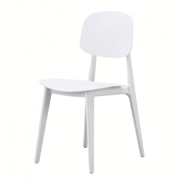Oslo White Plastic Dining Chair