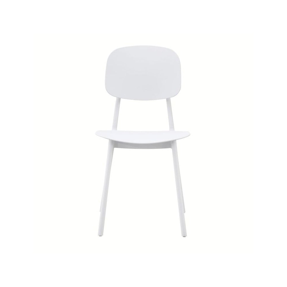 Oslo White Plastic Dining Chair