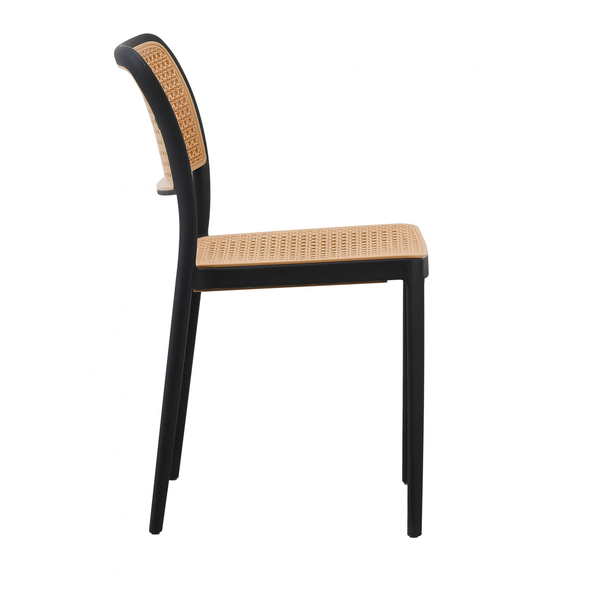Black Plastic Café Dining Chair
