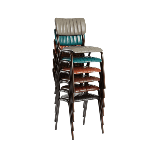 Tavo Vintage Dark Grey Side Chair (PACK OF 2)
