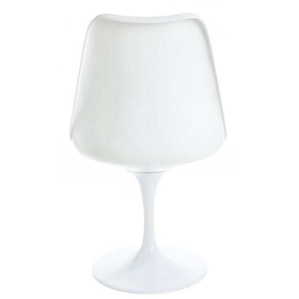 White and Dark Green Bouclé Chelsea Side Chair