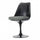 Black and Velveteen Grey Chelsea Side Chair
