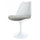 White and Textured Light Grey Chelsea Side Chair