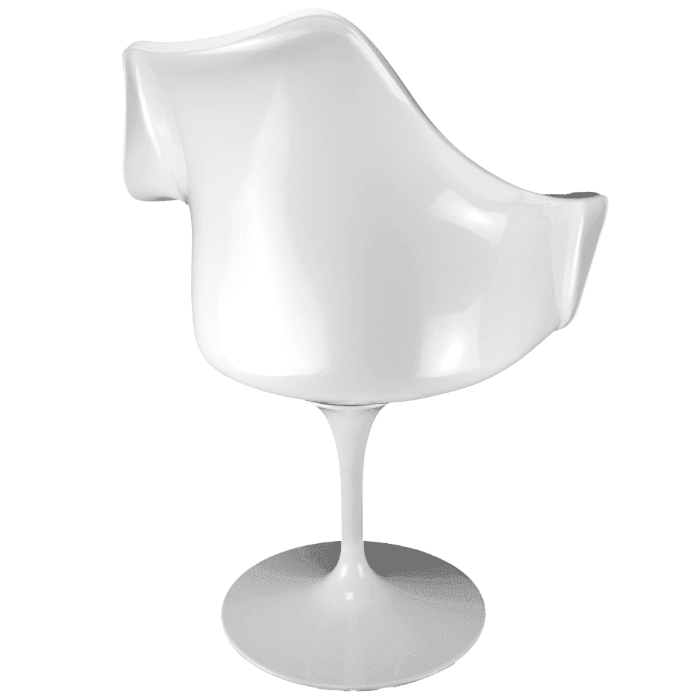 White and Velveteen Grey Chelsea Armchair