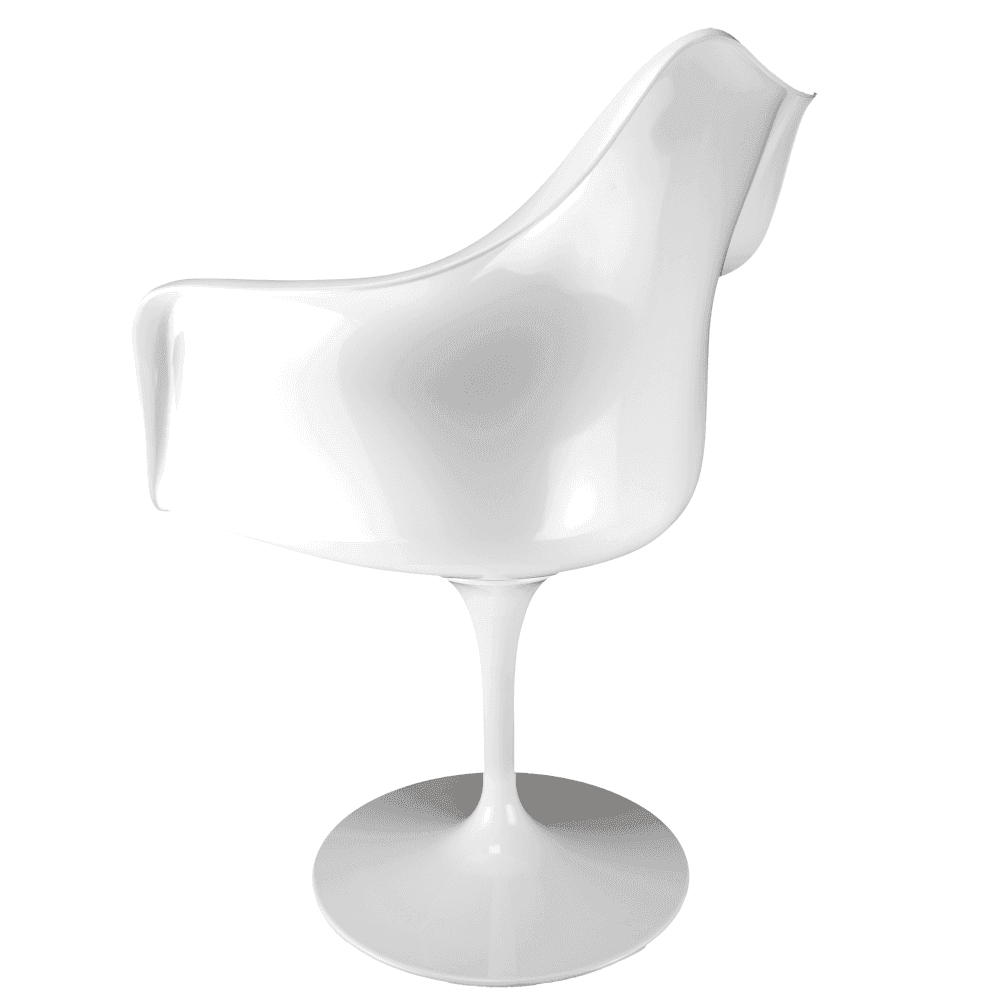 White and Velveteen Navy Chelsea Armchair