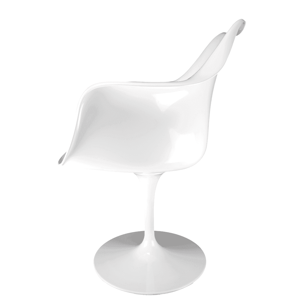 White and Velveteen Navy Chelsea Armchair