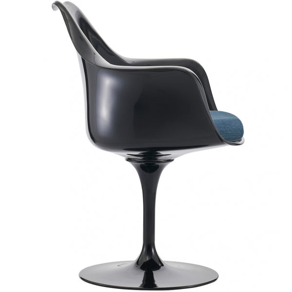Black and Velveteen Navy Chelsea Armchair