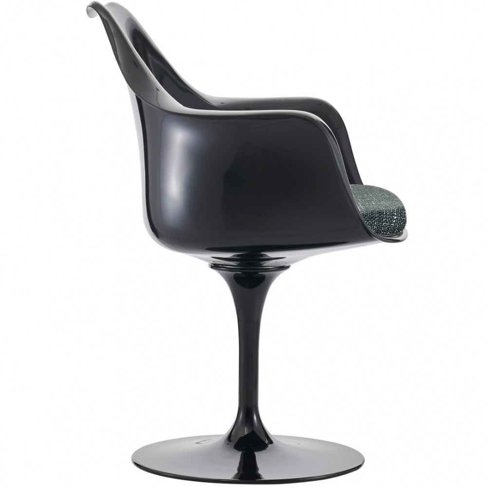 Black And Textured Dark Grey Chelsea Armchair