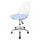 Soho Clear and Blue Plastic Desk Chair with Swivel Base
