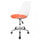Soho Clear and Orange Plastic Desk Chair with Swivel Base