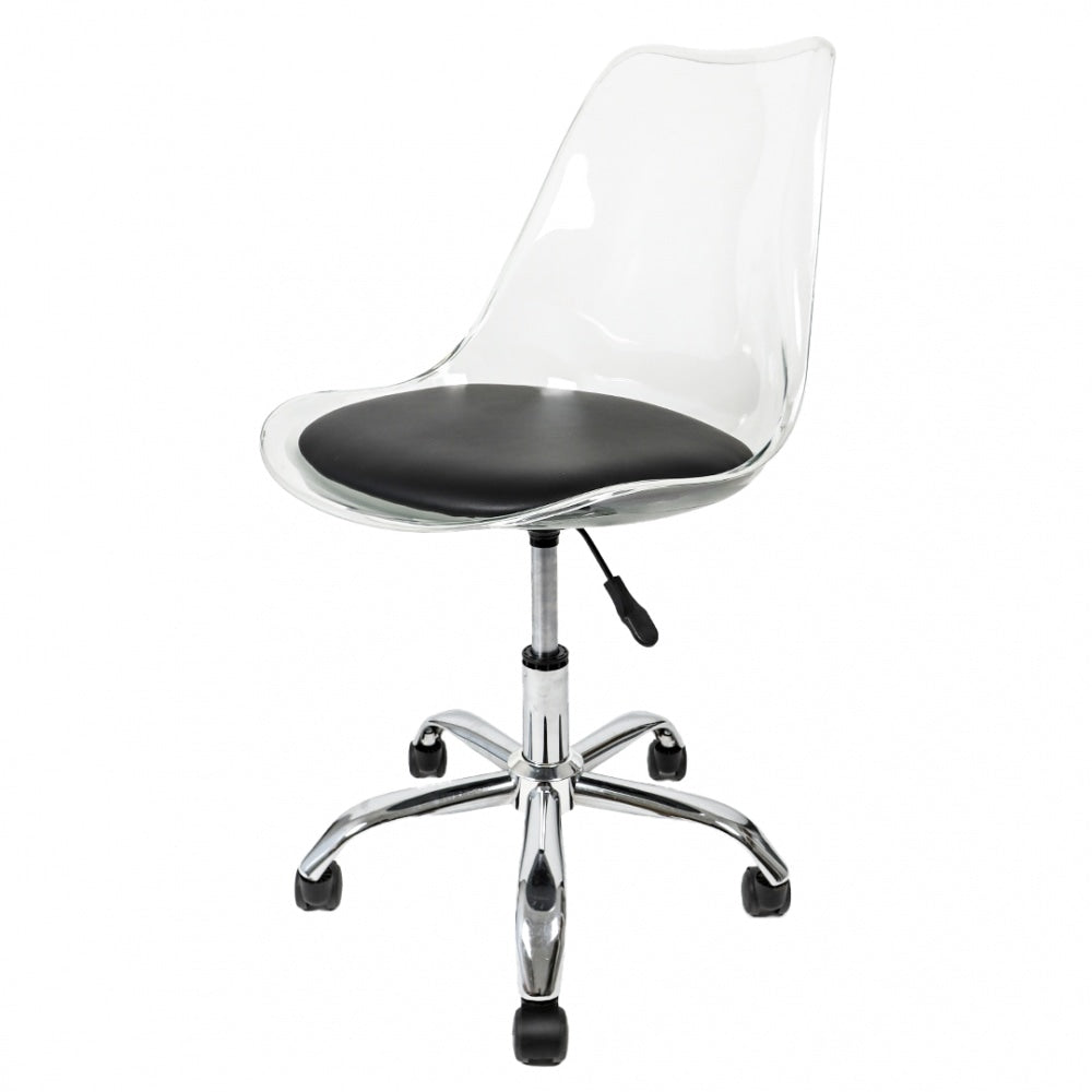 Soho Clear Plastic Desk Chair Swivel Base