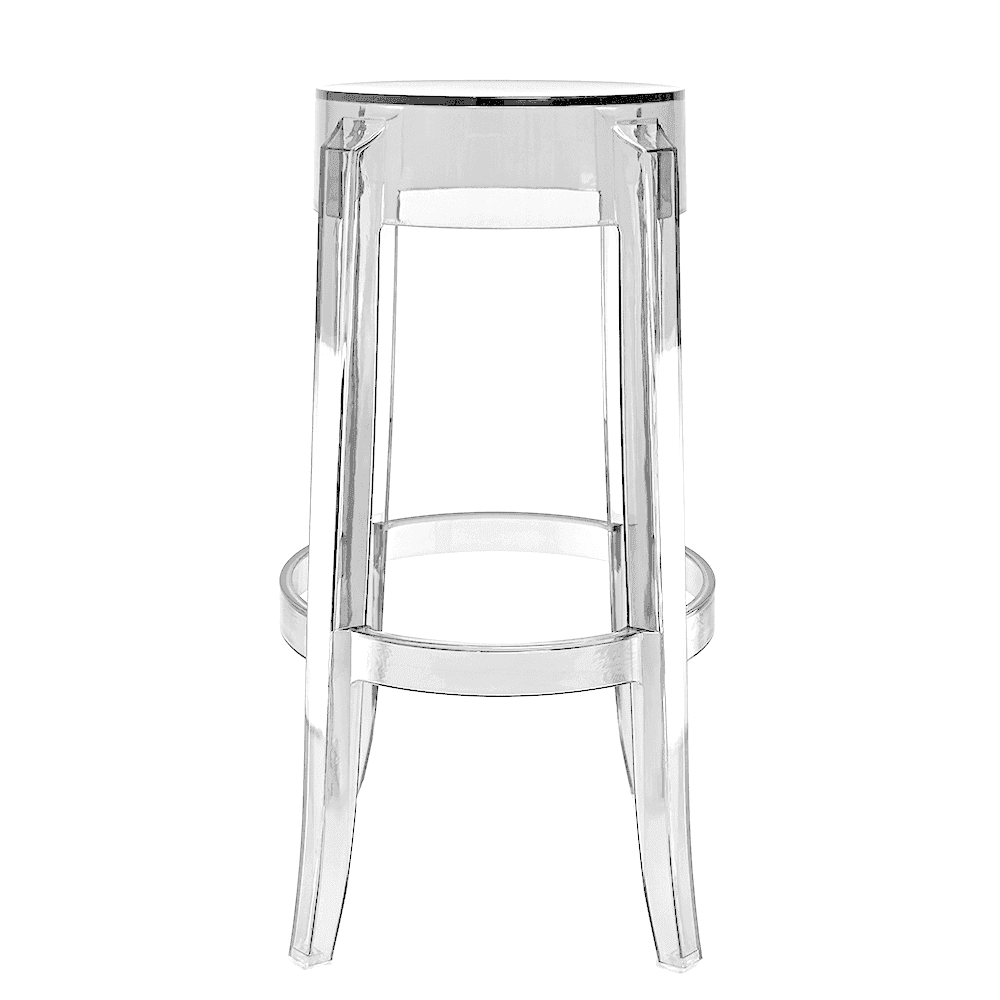 OUTLET Ghost Style Bar Stool Crystal Clear - 66cm
