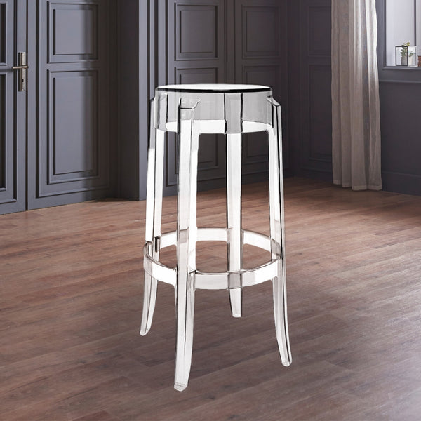 OUTLET Ghost Style Bar Stool Crystal Clear - 66cm