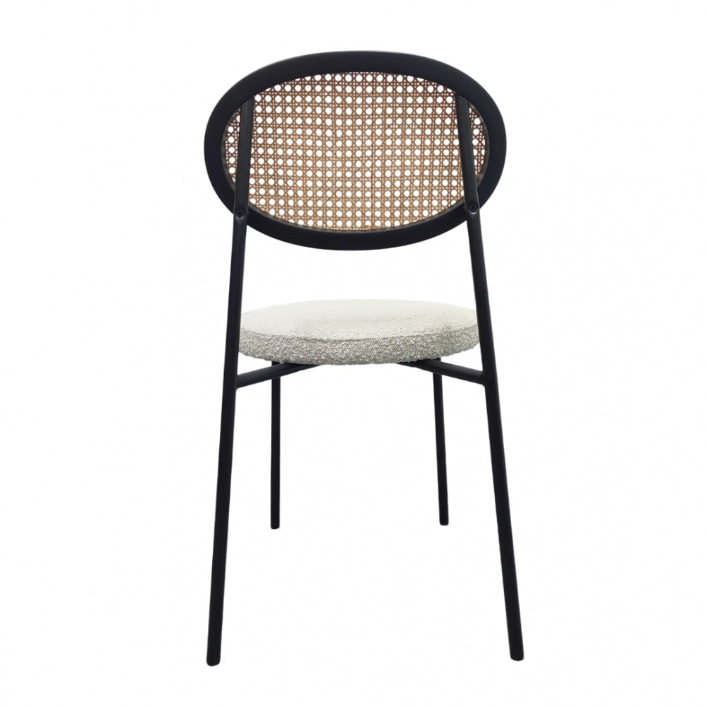 Fusion Living Paris Cream Bouclé Dining Chair