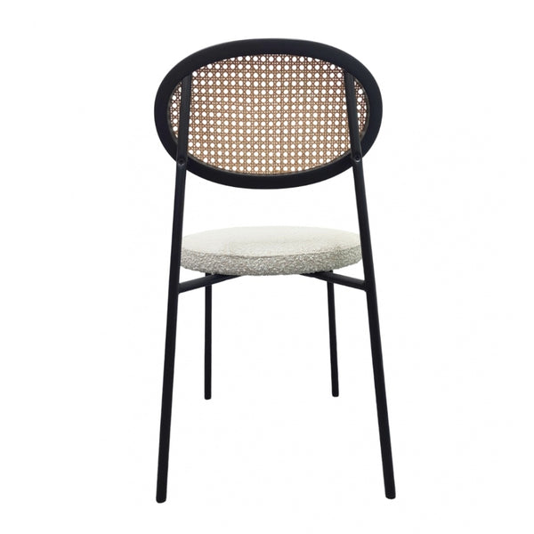 Fusion Living Paris Cream Bouclé Dining Chair
