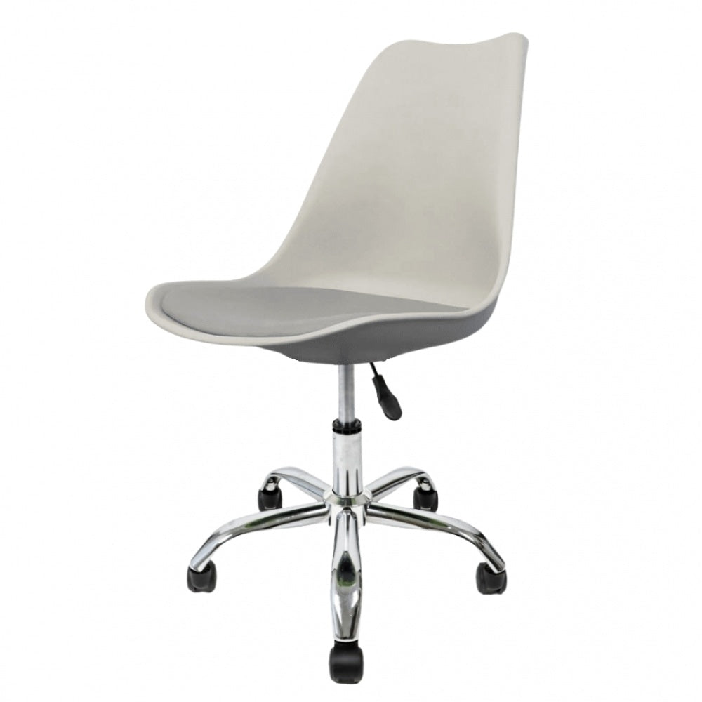 Soho Light Grey Plastic Desk Chair Swivel Base