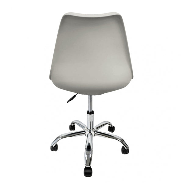 Soho Light Grey Plastic Desk Chair with Swivel Base