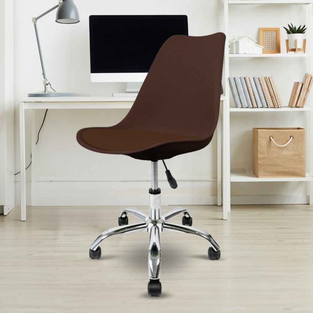 Soho Chocolate Plastic Desk Chair Swivel Base