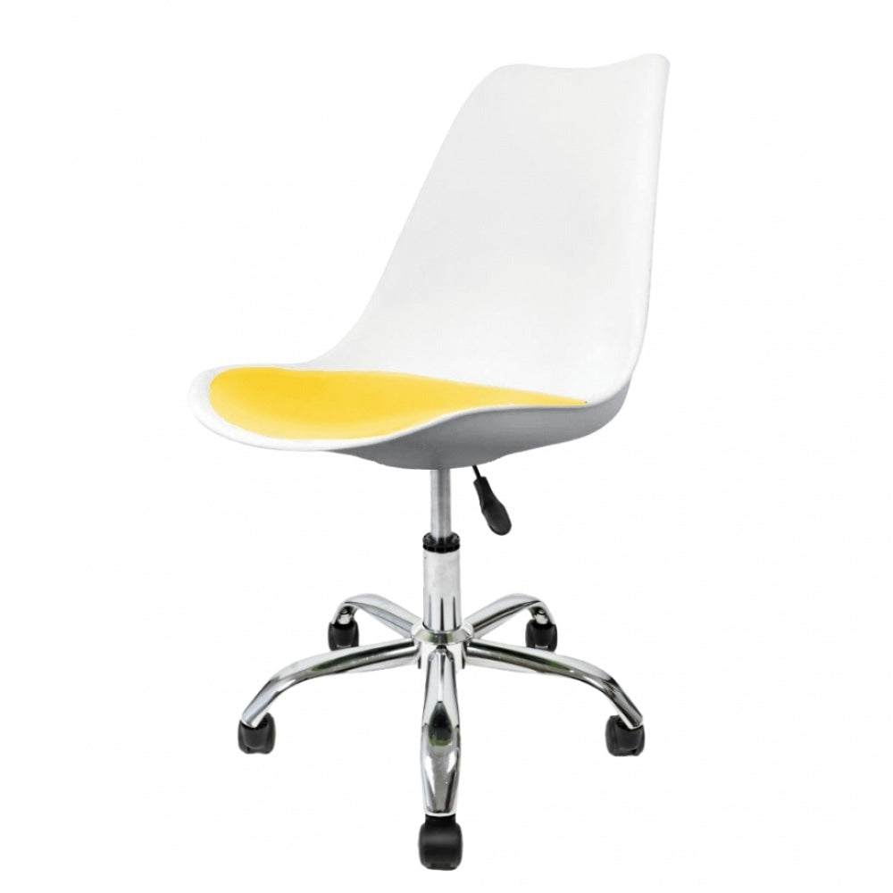 Soho Yellow Plastic Desk Chair Swivel Base