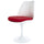 White and Velveteen Scarlet Red Chelsea Side Chair