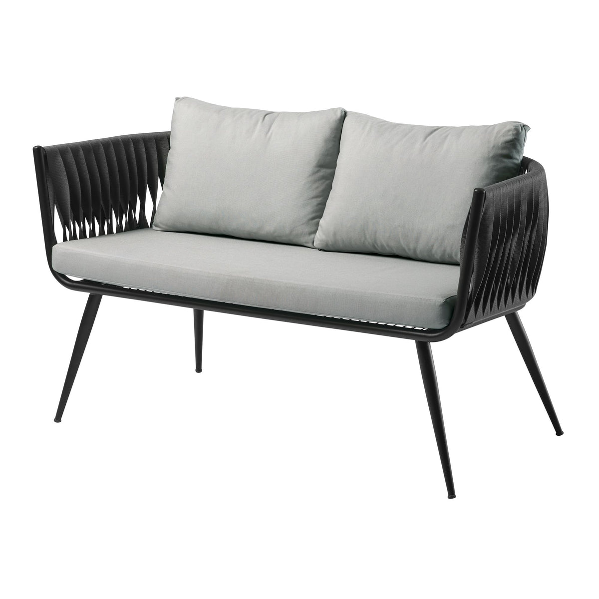 Mozzini Dark Grey Woven 2 Seater Sofa