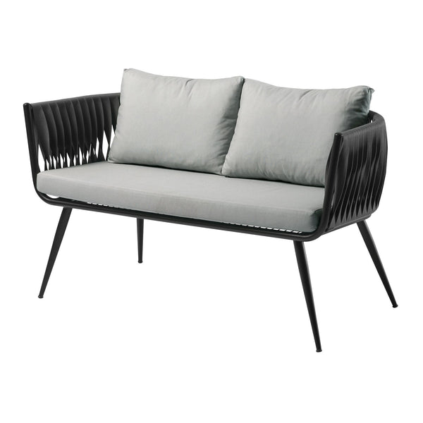 Mozzini Dark Grey Woven 2 Seater Sofa