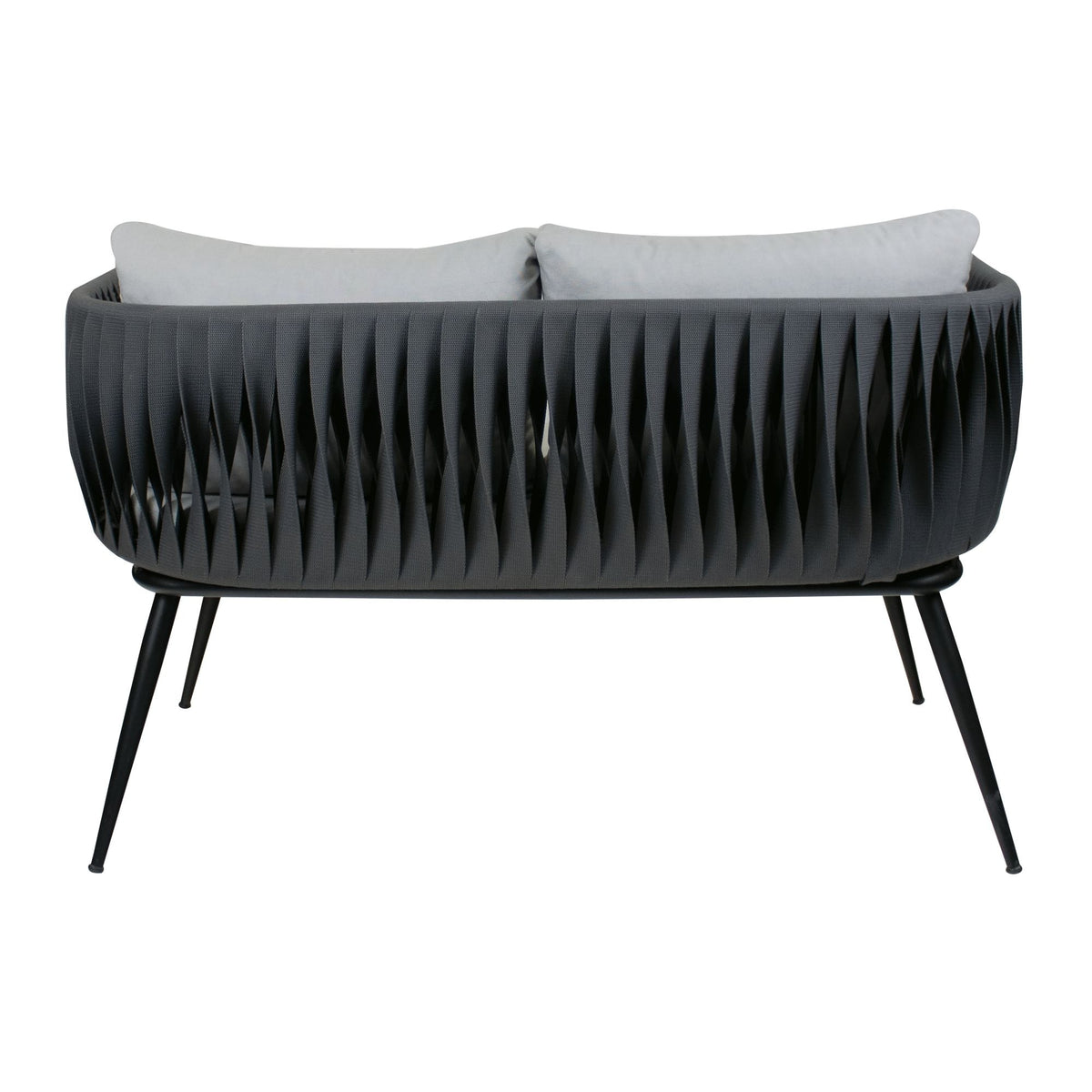 Mozzini Dark Grey Woven 2 Seater Sofa