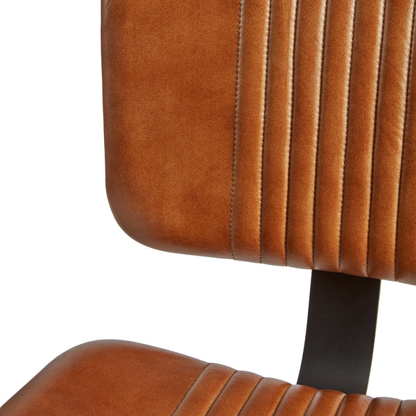 Opel Bruciato Leather Dining Chair