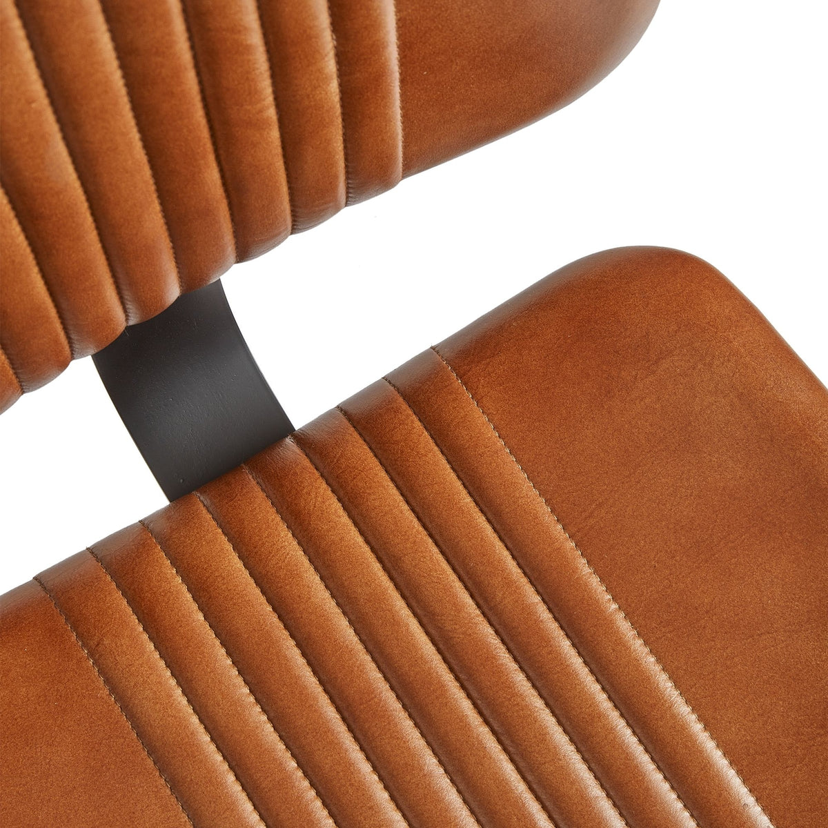 Opel Bruciato Leather Dining Chair