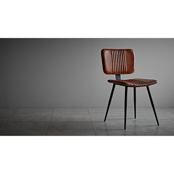 Opel Bruciato Leather Dining Chair