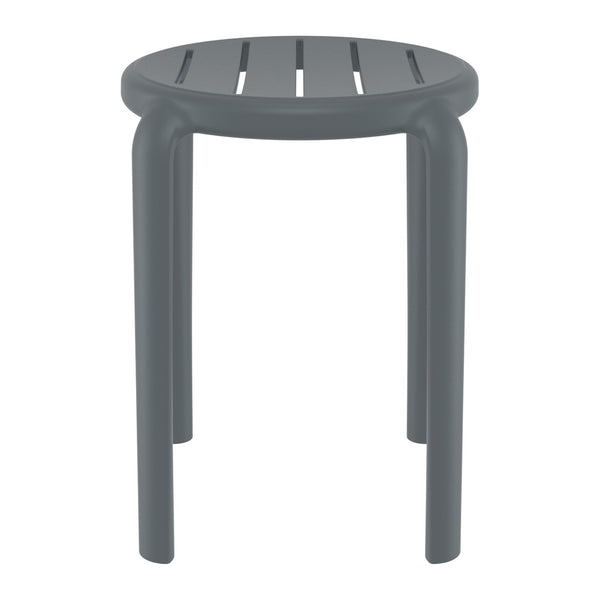 Tom Dark Grey Low Stool 45cm