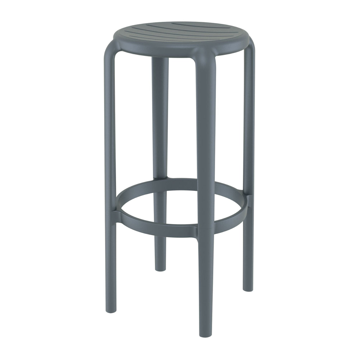Tom Dark Grey Bar Stool 75cm
