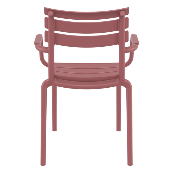 Paris Marsala Red Plastic Armchair