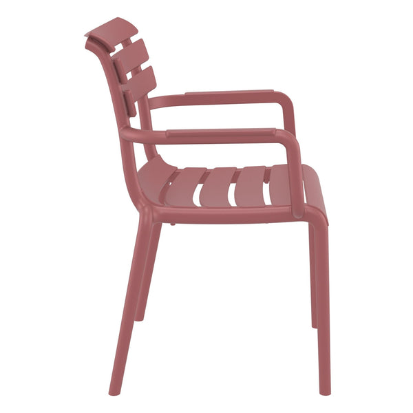 Paris Marsala Red Plastic Armchair