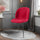 Luxurious Red Velvet Dining Chair with Black Metal Legs
