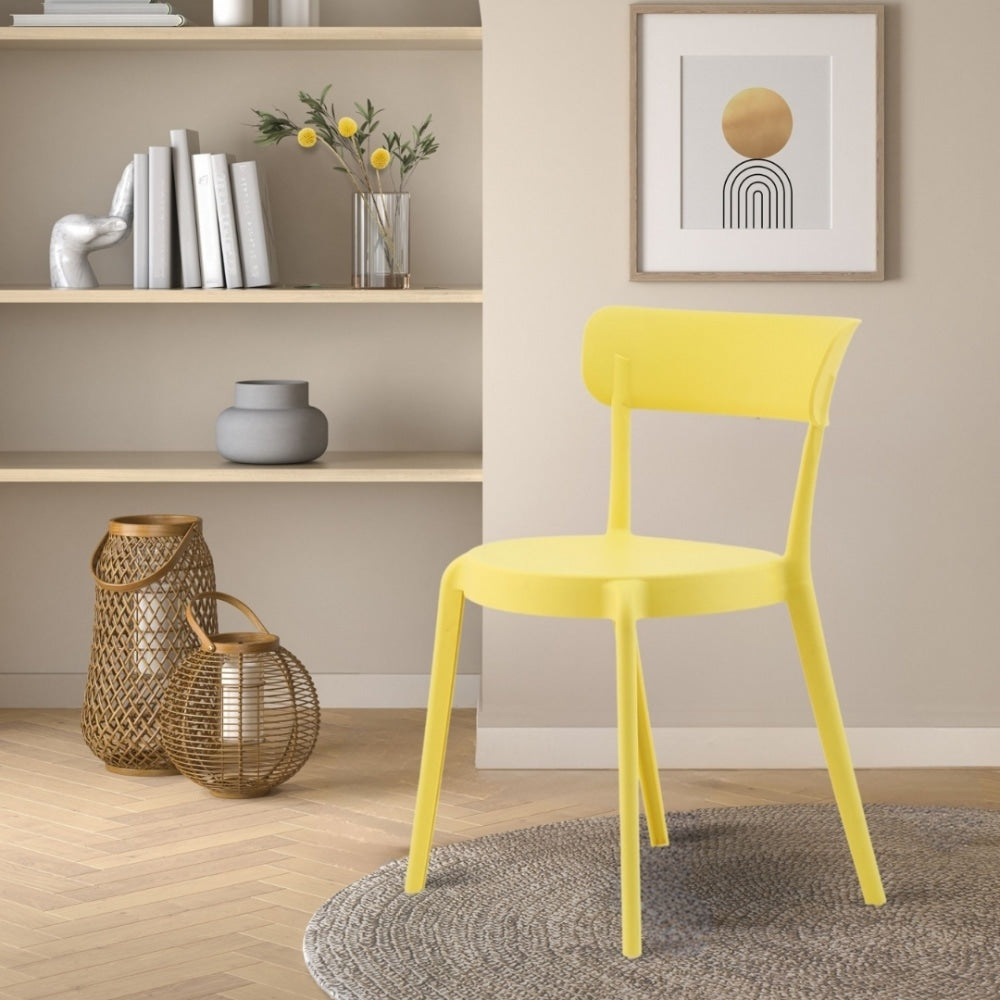 Lemon Plastic Bistro Dining Chair