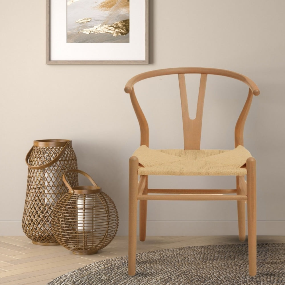 Wishbone Beechwood Hemp Weave Dining Chair