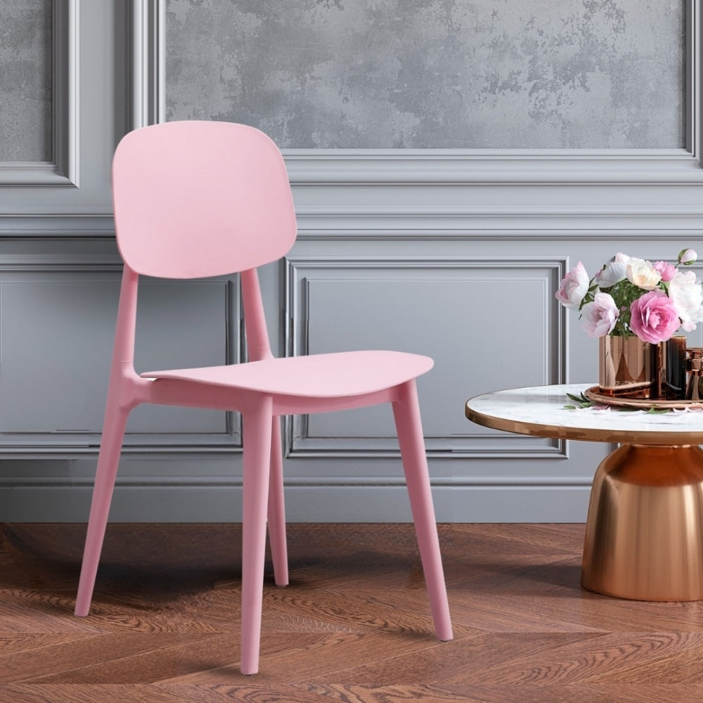 Oslo Pink Plastic Dining Chair